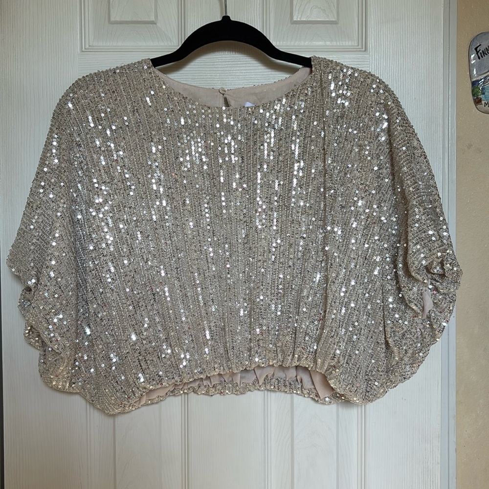 NWT sequin crop top